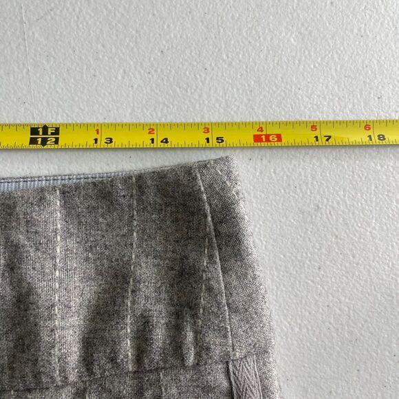 Cidra Pants Womens Size 2 (29x30) Wide Leg Mid Rise Wool Gray Striped Dressy - Picture 7 of 10